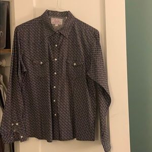 Black and blue button down